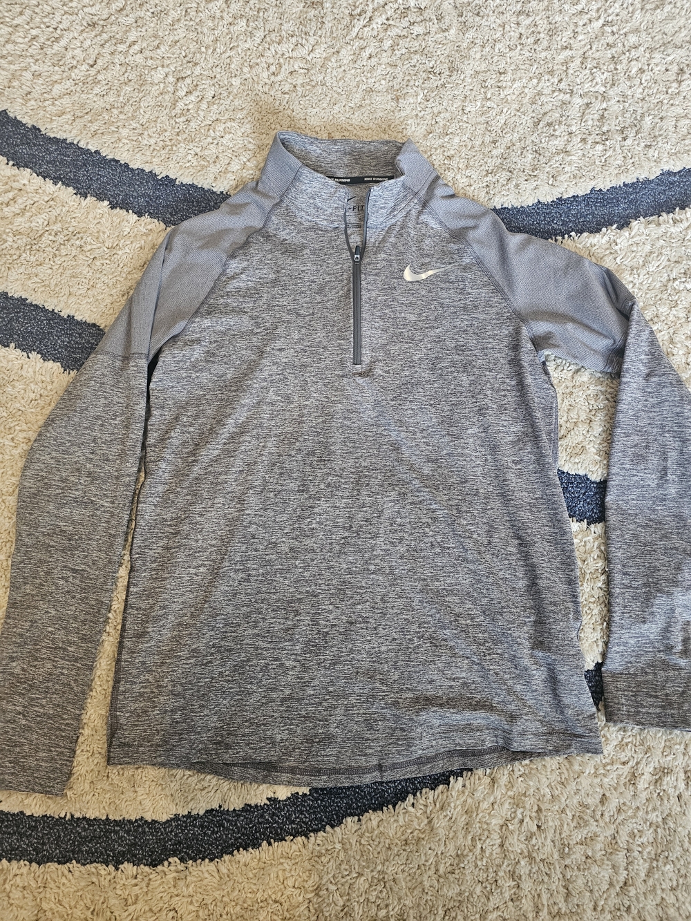Nike Heather Gray Quarter-Zip Performance Top